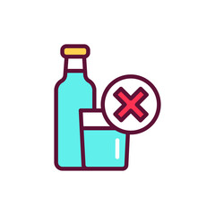 Insatiable thirst line icon. Isolated vector element.
