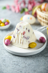 Traditional Russian Easter dessert with dried fruits
