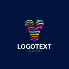 Y letter colorful logo abstract design. Y alphabet logo