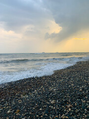 cloudy evening sky at the sea