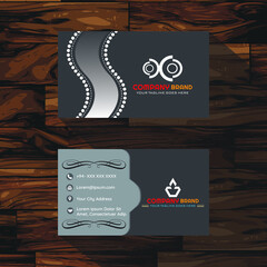 Creative and Clean Business Card Template.Portrait and landscape orientation. 
