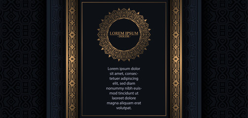 Fototapeta premium Elegant pattern style dark background