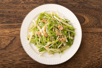 大根と水菜のシャキシャキサラダ