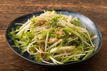 大根と水菜のシャキシャキサラダ