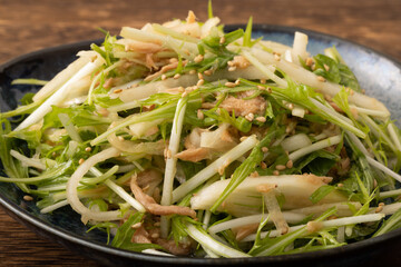 大根と水菜のシャキシャキサラダ