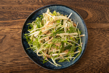 大根と水菜のシャキシャキサラダ