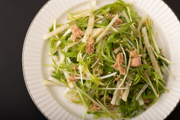 大根と水菜のシャキシャキサラダ