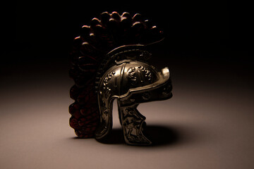 Helm of the Praetorian. Helmet of the Roman Praetorian. Praetorian helmet figurine. Roman helmet. Ancient Outfit