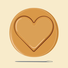 Love heart. Korean dalgona honeycomb sugar cookie. - 480721466