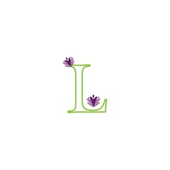 Fresh Lavender flower logo vector flat design