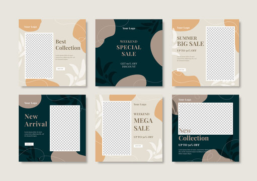 Beautiful boho social media banner template