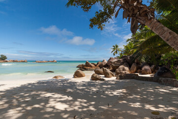 Large rocks on the beach, Petite Anse Kerlan, Praslin, Seychelles