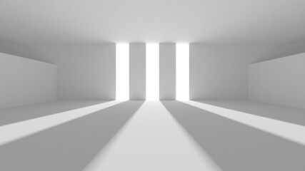 Abstract White Architecture Design Concept