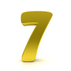 7 seven gold 3d number