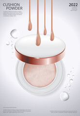 Cushion Powder Poster Template Background Vector Illustration