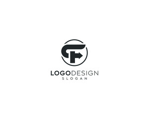 Minimalist letter F Logo Design, f logo design with arrow, vector logo design