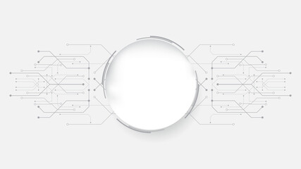 Grey white Abstract technology background, Hi tech digital connect, communication, high technology concept, science, technology background