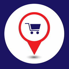 Shopping location map pointer sign