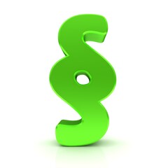 Paragraph article green 3d