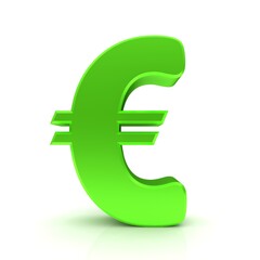 € Euro sign green 3d