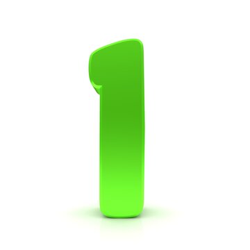 1 Green Number 3d One