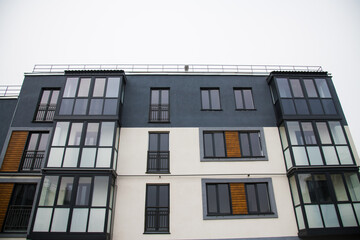 Apartment buildings in the high-tech style