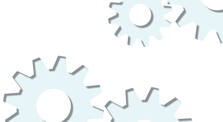 Abstract image. Set of gear wheels relative to the concept of CREATIVE MEETING, team solution, evolution or TEAMWORK. ILLUSTRATION. Shadow effects on blue background.