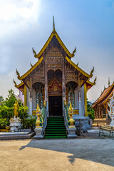 The viharan (Main Hall) at the buddhist temple Wat Tung Yu in Chiang Mai, Thailand.