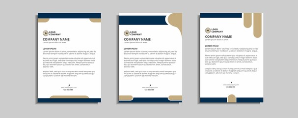 modern corporate letterhead template design