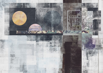 Handmade Modern Abstract Grungy Background - 480732018