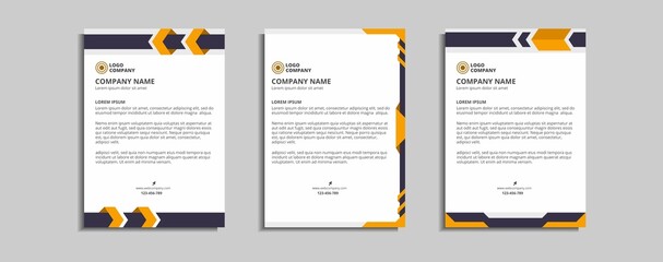 modern corporate letterhead template design