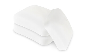 White hygiene toilet soap isolated on white background