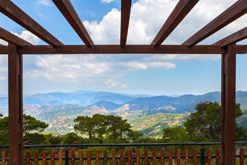 View of the Troodos Mountains from the observation deck