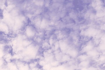 Natural violet or lilac sky abstract background with clouds.