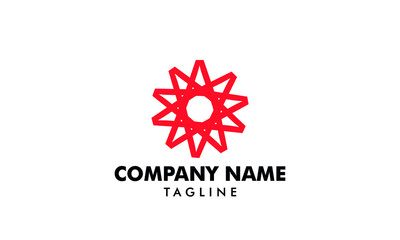 A letter in round or geomatric logo abstract monogram vector logo template