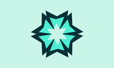 flower or geomatric logo abstract monogram vector logo template