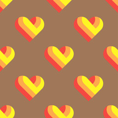 Logo art hearts love seamless background pattern