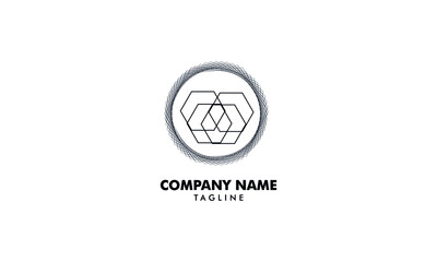 flower or geomatric logo abstract monogram vector logo template