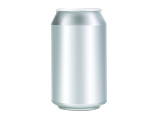 realistic aluminum can mockup vector full detail isolate on white background