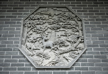 Chinese architectural stone carving decorative patterns