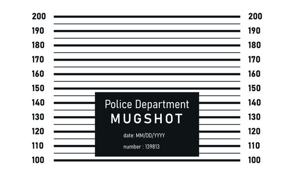 Mugshot Police lineup. Dangerous Anonymous. Vector illustration
