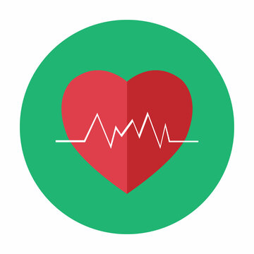 Vector electrocardiogram and heart pattern (health concept)
