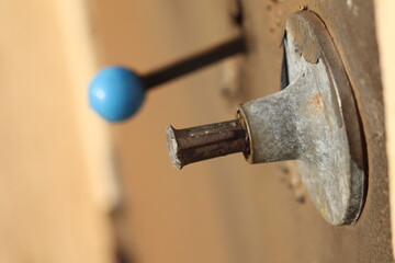 close up of an key