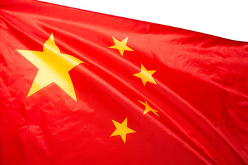 China flag waving as a background.