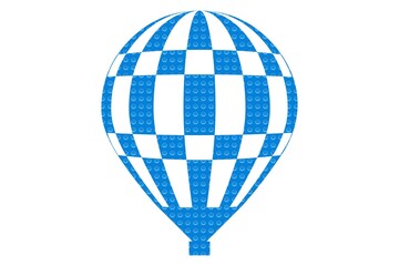 hot air balloon isolated on white background.
