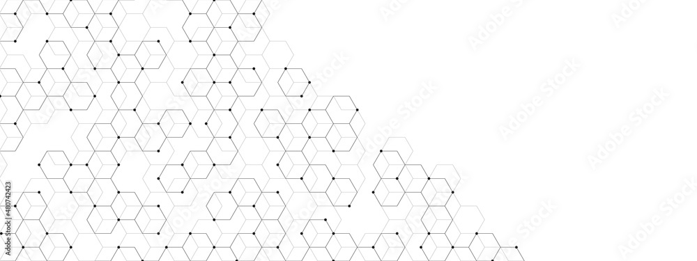 Poster vector halftone background technology. design of poster honeycombs. texture lines, dots, hexagonal p