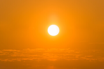 red dramatic sunset natural background