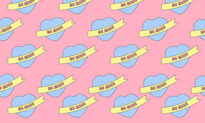 Seamless love lettering pattern, be mine