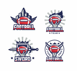 modern logo for american football in bundle