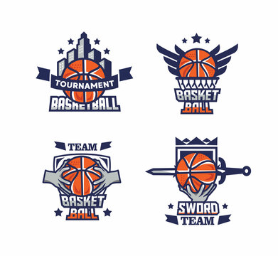 modern logo for basketball in bundle